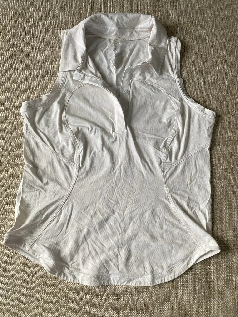 Lululemon Quick Dry Sleeveless Polo Top Women’s Size 8 - Picture 1 of 6